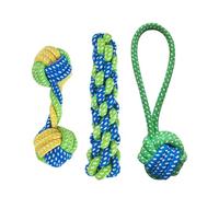 Generisch Jouet en corde pour chiot - 3 cordes à fromage résistantes aux larmes - Accessoires de broyage PUP - Jouets de brossage des dents résistants aux morsures pour chiens d'intérieur et
