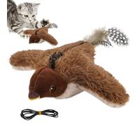Generisch Jouet en forme d'oiseau volant pour chat - Jouet électrique pour animaux de compagnie - Avec télécommande - Pour l'exercice et le jeu des chatons - Enrichissement intérieur