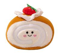 Generisch Jouet en peluche à gâteau - En forme de rouleau - Dessert de dessin animé - Doux - 14 cm - Jouet de mignon pour et adultes - Aide à jouer