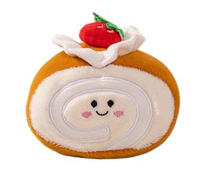 Generisch Jouet en peluche à gâteau - En forme de rouleau - Dessert de dessin animé - Doux - 14 cm - Jouet de mignon pour et adultes - Aide à jouer