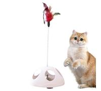 Generisch Jouet en plumes pour chat, interactifs à ressort, 16,3 x 10,4 x 10,4 cm, design flexible et adapté, exercice de chiot pour chaton sur la fenêtre, perchoir à la maison et zone de jeu