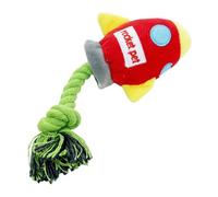 Generisch Jouet interactif couineur en corde pour chien - Design de fusée dure pour chiots et grands chiens - Nettoyage des dents robuste - Jeux pour animaux de compagnie de taille moyenne