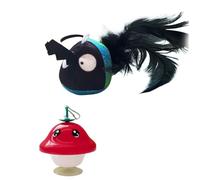 Generisch Jouet interactif pour chat - Jouet enrichissant en peluche - Avec cordon extensible activé par le toucher - Accessoire d'intérieur pour les activités et les exercices