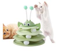 Generisch Jouet interactif pour chat - Teaser à 3 niveaux - Mignon - Jouet d'intérieur pour l'entraînement, l'ennui, les jeux, la chasse, la chasse, la tour, l'enrichissement à la maison