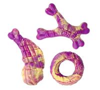 Generisch Jouet interactif pour chien - En nylon - Ne s'écaille pas - 3 pièces - Pour toutes les races - Chiot de petite taille et moyenne - Pour l'intérieur et l'extérieur - Pour les voyages