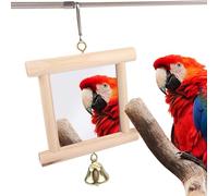 Generisch Jouet miroir pour oiseaux, pour l'occupation, sans | Miroir avec cloche pour perroquets, comme pendentif à suspendre pour perruches, canaris, perruches, petits et moyens