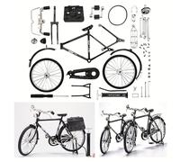 Generisch Jouet modèle de vélo, échelle de modèle de bicyclette, décoration rétro, à faire soi-même, modèle doigt, 1:10, mini jouet de vélo, chambre à coucher, bureau, décoration cadeau