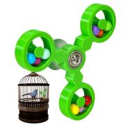 Generisch Jouet moulin à vent interactif - Accessoire de jeu rotatif à mâcher - Toupie de divertissement - Activité colorée pour animaux de compagnie - Moulé pour perruches - S