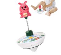 Generisch Jouet musical lapin - 16,8 x 13,5 x 13,5 cm - Hochet musical électrique lumineux - Jouet amusant en ABS éducatif - Interactif - Pour la maison, l'école, les voyages
