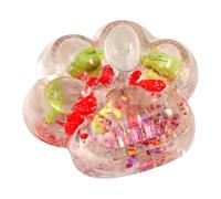 Generisch Jouet original pour chat en TPR souple - Design patte de chat Taba mignon - Cadeau amusant pour les enfants (rouge, 7 x 6,5 x 2 cm)