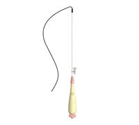 Generisch Jouet pour chat avec canne à pêche - Ange interactive avec lumière, jouet en corde avec poignée en forme de carotte, pour l'entraînement à la maison, après les repas, contre l'ennui