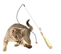 Generisch Jouet pour chat - Bâton d'exercice avec lumière - Baguette avec poignée en carotte - Pour la posture à la maison, après avoir mangé, contre l'ennui, la stimulation mentale, la chambre à