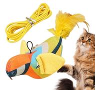 Generisch Jouet pour chat et oiseau qui gazouille, jeu d'enrichissement, avec corde, jouet interactif pour les exercices d'instinct, l'entraînement d'agilité et la recherche de nourriture, gestion du