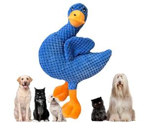 Generisch Jouet pour chien - Canard en peluche interactif - Jouet pour chien pour mâcheurs puissants - Pour chiots de petite et grande race, maison, voyage, quotidien, intérieur et extérieur