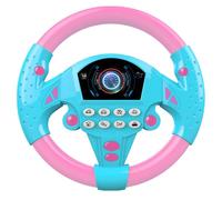 Generisch Jouet pour enfant avec fonction rotative à 360 °, simulateur de conduite simulé pour lumière de voiture, fonction sonore et musicale, jouet éducatif, cadeau, outil de volant, copilot musique