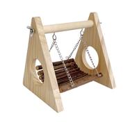 Generisch Jouet pour hamster en bois - Accessoire de cage pour occuper | Hamac chinchilla comme décoration d'habitat pour hérissons, gerbillons et autres petits animaux à déplacer