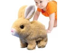 Generisch Jouet sauteur électronique - Grand jouet électrique en peluche de 17 cm avec bruit et oreilles vacillantes, fonctionne avec piles | pour fille, petite amie, épouse, temps de jeu