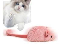 Generisch Jouet souris réaliste pour chat - Jouet à mâcher automatique élastique avec son - Accessoire de jeu de chasse - Pour jeu d'anniversaire de chat à la maison et à l'extérieur