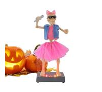 Generisch Jouet squelette électrique sur le thème de la jupe - Figurine de style rock d'Halloween - Pour enfants et adultes - Pour collectionneurs, maison, salon, chambre à coucher, bureau, fête