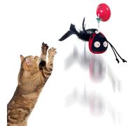 Generisch Jouet stimulant pour chat | Jouet en peluche avec bruit de gazouillement pour chatons | Activé au toucher avec cordon de traction Jouet d'occupation contre l'ennui