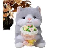 Generisch Jouets en Peluche - Jolie Douillette avec Bouquet de Fleurs - Cadeau de Saint-Valentin pour Petite Amie, épouse, Fille, Noël, Anniversaire, Mariage, Saint-Valentin