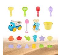 Generisch Jouets pour enfants - Lot de 20 pièces avec seau et pelle pour le bac à sable - Pour les voyages et les excursions en famille, le camping, les pique-niques, la maison