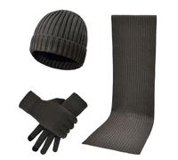 Generisch Jupe de marche pour homme et femme - Longue écharpe - Gants pour écran tactile - Bonnet avec doublure - Cadeaux pour hommes et femmes, gris, taille unique