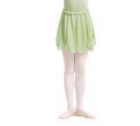 Generisch Jupe d'entraînement de ballet avec taille élastique, tenue de danse, tutu pour l'enseignement, la performance et la performance, Vert clair., 8-9 ans