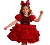 Generisch Jupe en tulle pour enfant - Manches bouffantes - Multicouche - Légère et tendance - Jupe de danse - Jupe de loisirs - Respirant - Robe traditionnelle en tulle - Costume de carnaval - Robe de