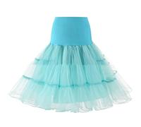 Generisch Jupe plissée de qualité supérieure pour femme pour danser avec style, bleu clair, M