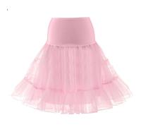 Generisch Jupe plissée de qualité supérieure pour femme pour danser avec style, Rose, S