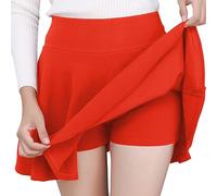 Generisch Jupe plissée décontractée de style court avec un design semi-circulaire brillant pour les loisirs, RD3, XL