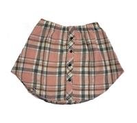 Generisch Jupe superposée tendance avec ourlet de chemise amovible au motif à carreaux polyvalent pour un confort décontracté et des rêves fluides, Rose, S