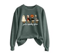 Generisch Just A Goose Pull pour hommes et femmes, couleur unie, automne et hiver, imprimé Halloween, col rond, manches longues Jack Sweatjack, gris, S