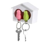 Generisch Kêy Support mural pour clés en ABS 3,7 pouces | Support mural avec clé en forme de oiseau en forme de H, 2 anneaux attachés, organisateur romantique pour la maison | Kêy Hooks ?All Mounted