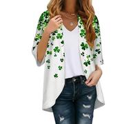 Generisch Kimono léger en mousseline de soie avec look festival pour les loisirs estivaux, les occasions spéciales en grande taille, vert, XL
