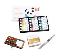 Generisch Kit aquarelle portable - Sacs multifonctions - Kit de voyage - Palette de rangement avec couleurs multi-eau