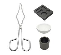 Generisch Kit complet de four de fusion de 6 kg - Machine à couler en métal pour or, argent, cuivre, fabrication de bijoux et aluminium fondu, kit complet avec creuset en graphite, pince, pierre