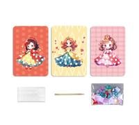 Generisch Kit d'activités interactif pour habiller des princesses, D | Rêve d'enfance, livre d'habillage de princesses peint à la main, inspirez l'imagination avec un tissu coloré