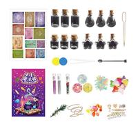 Generisch Kit de bricolage magique pour enfants à partir de 6 à 12 ans - 25 x 19 x 4,5 cm - 20 bouteilles magiques - Jouet créatif pour fête d'anniversaire - Apprentissage de la décoration