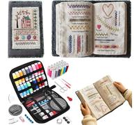 Generisch Kit de broderie 2026, livre de couture portable, avec 106 points, kit d'outils complet et tutoriel, parfait pour les débutants et les amateurs d'artisanat