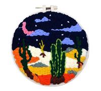 Generisch Kit de broderie d'aiguilles de poinçonnage - Kit d'aiguilles de poinçonnage pour débutants - Kit de découpe complet pour femmes et filles - Pour la maison et les loisirs créatifs