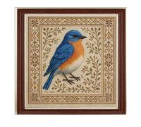 Generisch Kit de broderie pour adultes - Motif colibri brodé avec motif floral - Accessoire de broderie artistique - Pour débutants, adultes, loisirs, loisirs, vacances, maison, famille