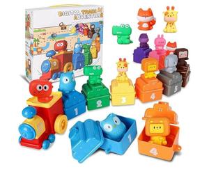 Generisch Kit de chemin de fer - Comptage pédagogique et correspondance des couleurs - Jouet éducatif pour - Pour fête d'anniversaire, petit cadeau, panier de Pâques, remplissage à la maison