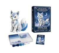 Generisch Kit de couture pour patchwork, 10,2 cm, kit d'artisanat, #F | Kit créatif à coudre des animaux en feutre - Tissu épais et indéformable - Entièrement prédécoupé - Cadeau d'hiver magique