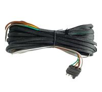 Generisch Kit de fil de remorque, lampe de remorque, faisceau de câbles de 22 m avec étui de protection noir, accessoires d'attelage à 4 broches, remorque de bateau, rallonge de fil pour scientifique