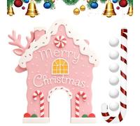 Generisch Kit de Jeu de Golf, Mini Terrain de Golf de Noël, avec bâtons de Canne à Sucre et balles, Maison en d'épice, Jeu de Golf de Golf pour fêtes, réunions