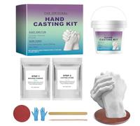 Generisch Kit de moulage à main pour couples, kit de moulage en plâtre pour souvenirs faits à la main, kit familial pour façonner les mains, pour adultes, amis, partenaires, Saint-Valentin, fête des
