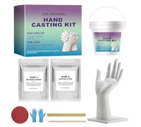 Generisch Kit de moulage d'empreintes de main - Outil de sculpture romantique en plâtre - Kit de modelage pour adultes, petit ami, petite amie, Saint-Valentin, fête des mères, Noël, mariage
