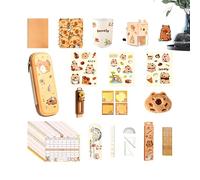 Generisch Kit de papeterie Capybara - Ensemble de fournitures scolaires au design mignon - Ensemble de papeterie scolaire pour filles, adolescents, fils, filles, enfants, amis - Pour filles